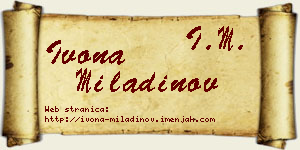 Ivona Miladinov vizit kartica
